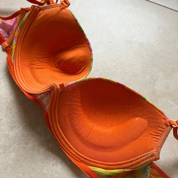 Cannelle Tropical Floral Push Up Bra Size 38 - Picture 3 of 4